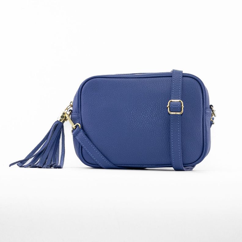 Cartera Cuero Rectangular Lisa Lila-0