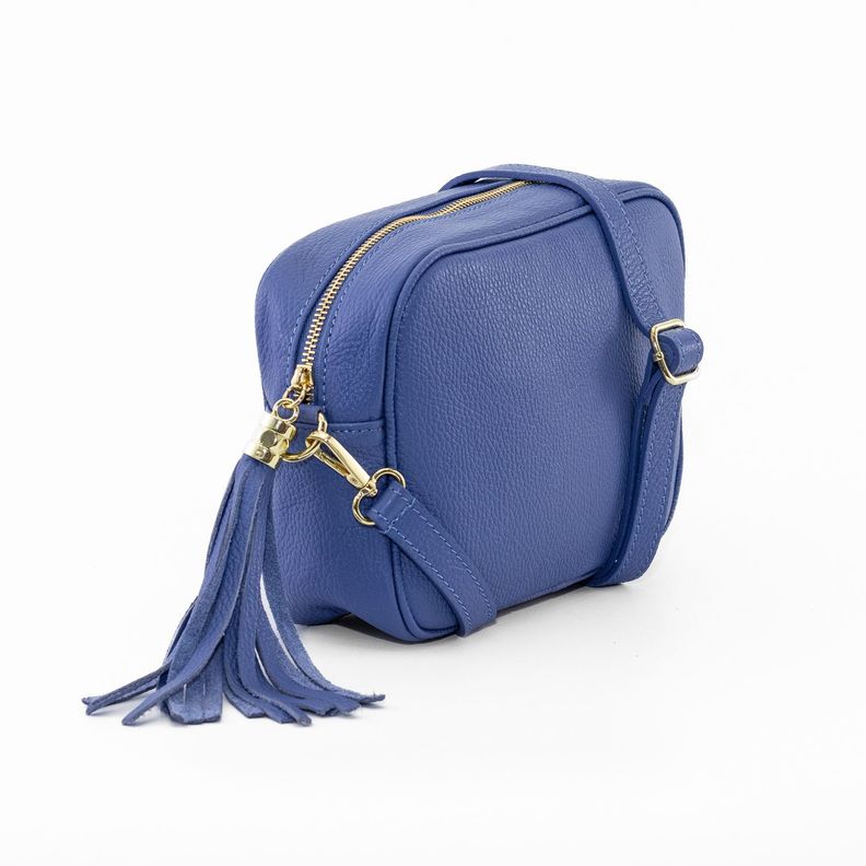 Cartera Cuero Rectangular Lisa Lila-1