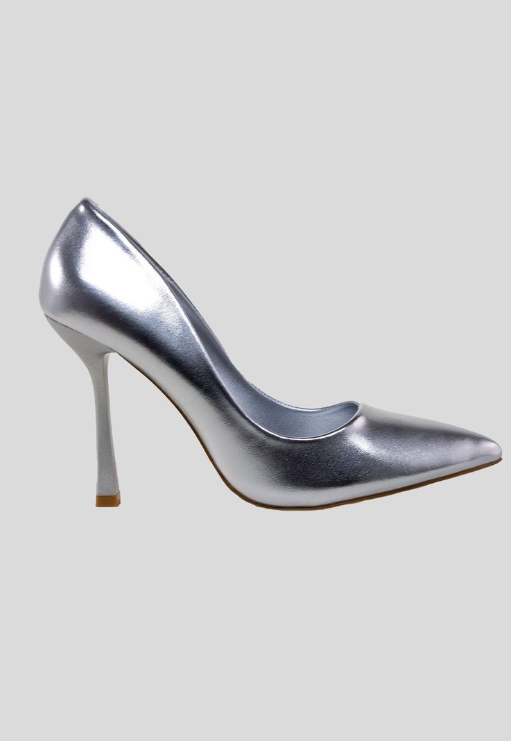 Stiletto cerrado liso Plata-1