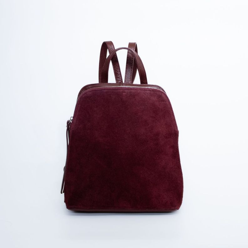 Mochila de cuero con detalles reno Burdeo-0