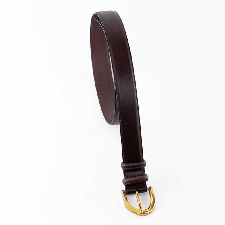 Cinturón Cuero Clásico Pasador Metal Mujer Moro Mailea-3