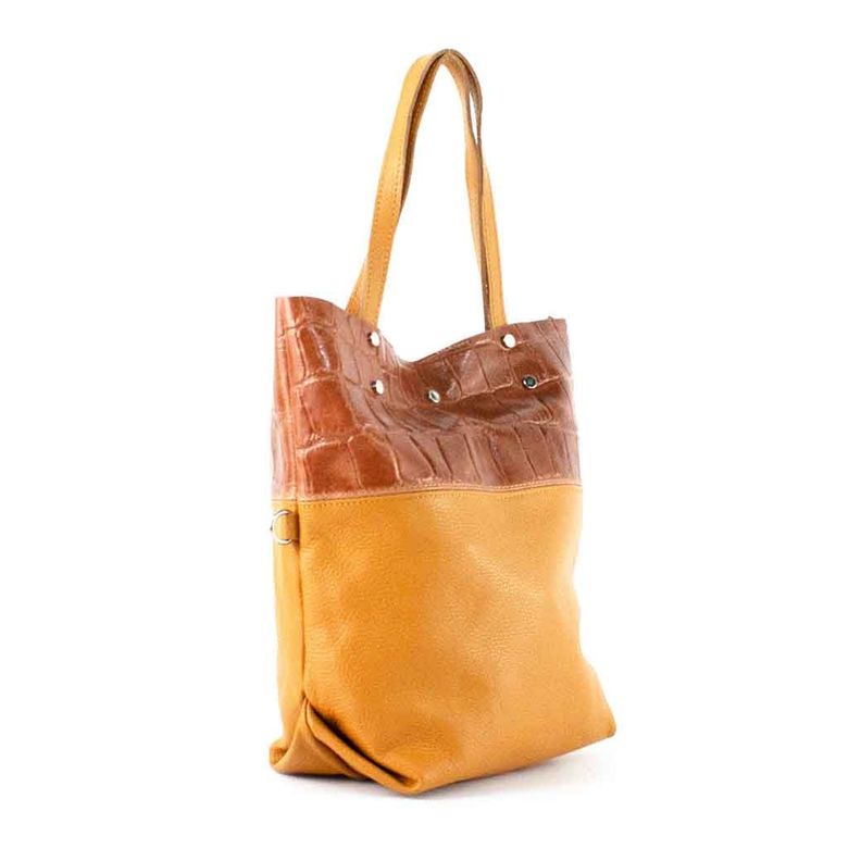 Cartera de Cuero Coco Broche 743 Mujer Cafe Mailea-2