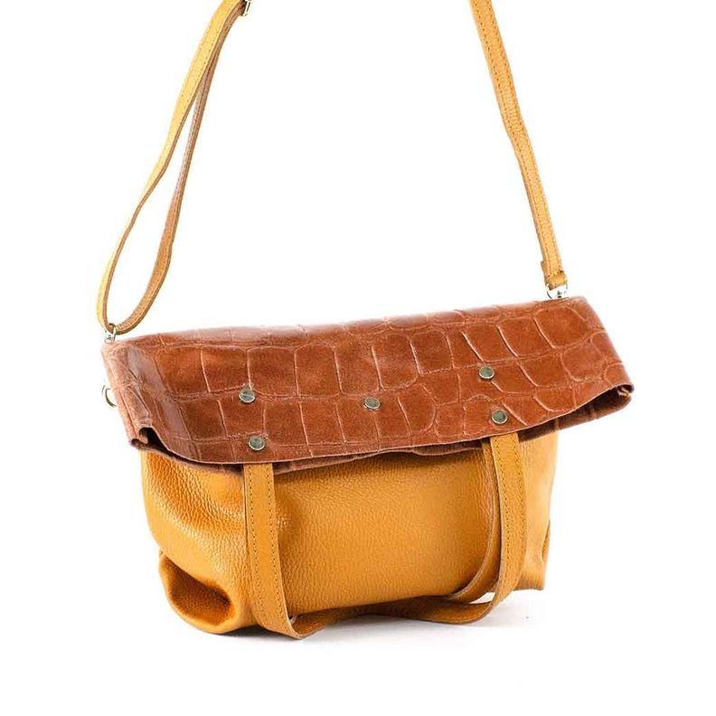 Cartera de Cuero Coco Broche 743 Mujer Cafe Mailea-5