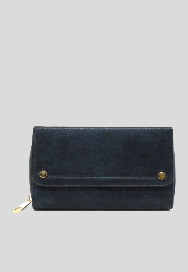 Billetera Con Remaches Azul-0