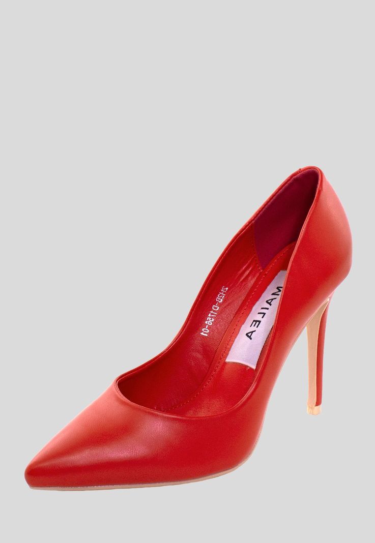 Stiletto Cerrado Liso Rojo-0