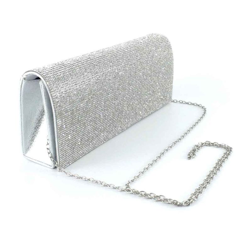 Cartera Strass Noche Sobre 414 Mujer Plateado Mailea-1