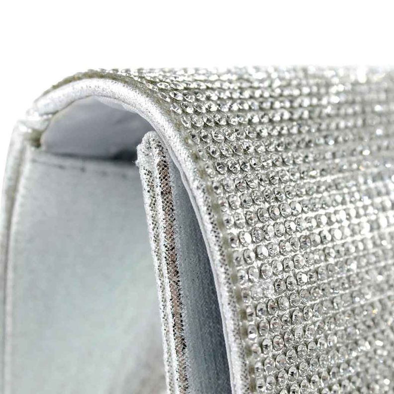 Cartera Strass Noche Sobre 414 Mujer Plateado Mailea-4