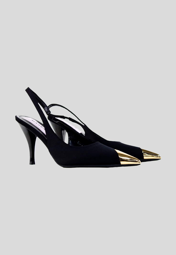 Stiletto abierto pta metal Negro-1