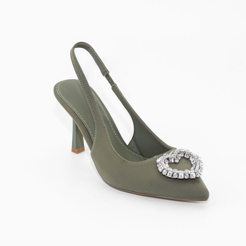 Stiletto Abierto Aplicacion Strass Verde Mailea-1