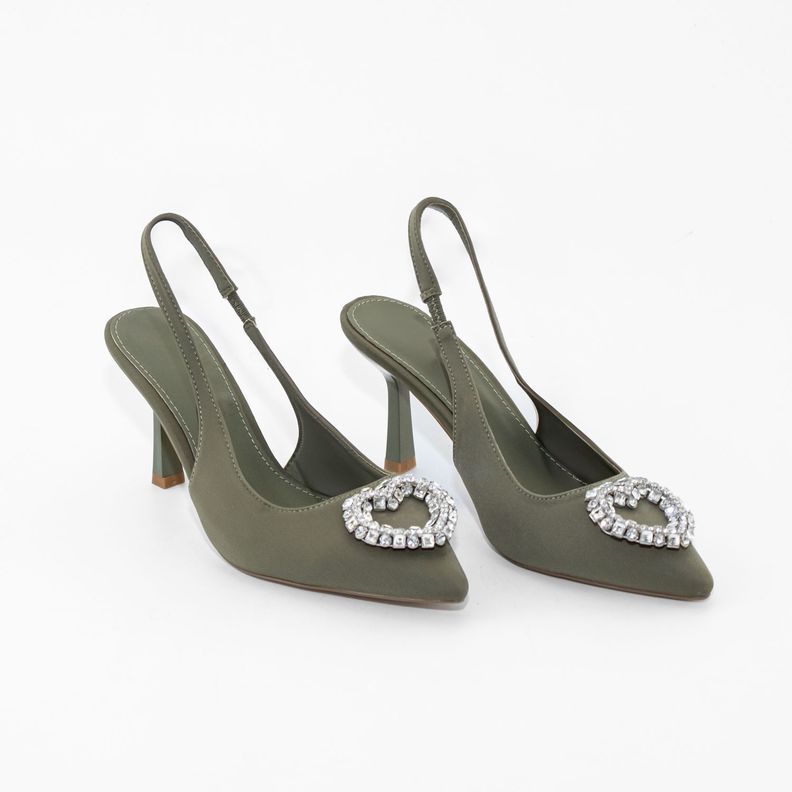 Stiletto Abierto Aplicacion Strass Verde Mailea-3
