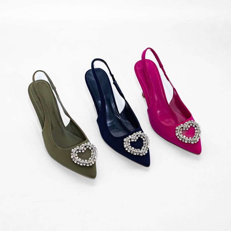 Stiletto Abierto Aplicacion Strass Verde Mailea-4