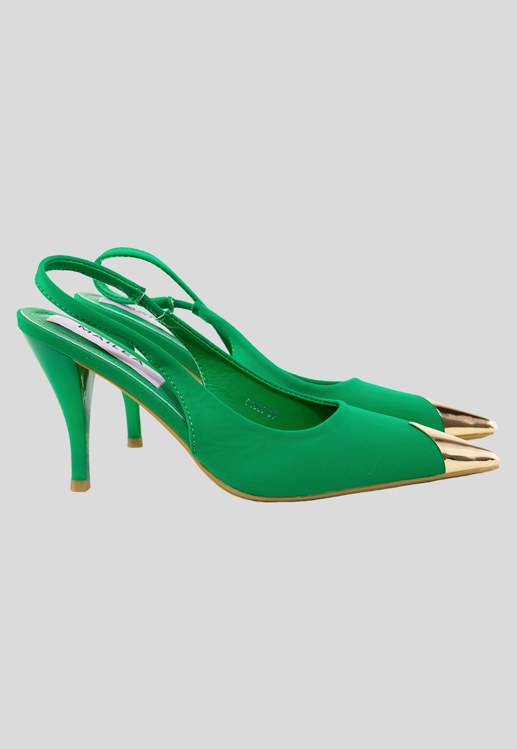 Stiletto abierto pta metal Verde-0