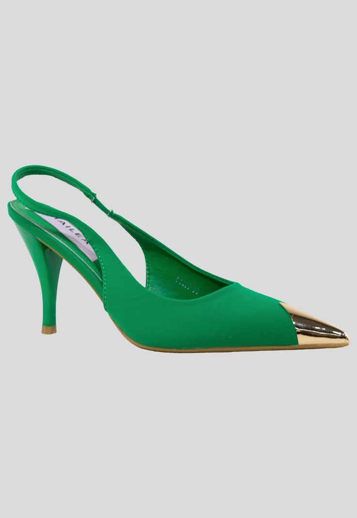 Stiletto abierto pta metal Verde-1