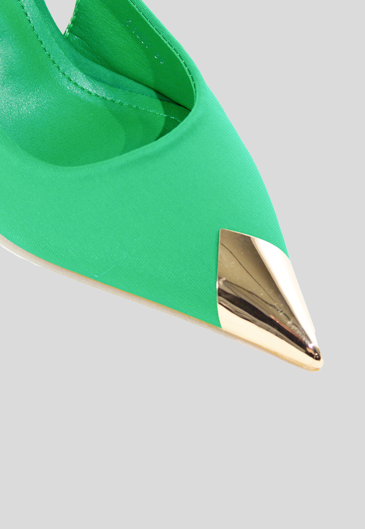 Stiletto abierto pta metal Verde-2