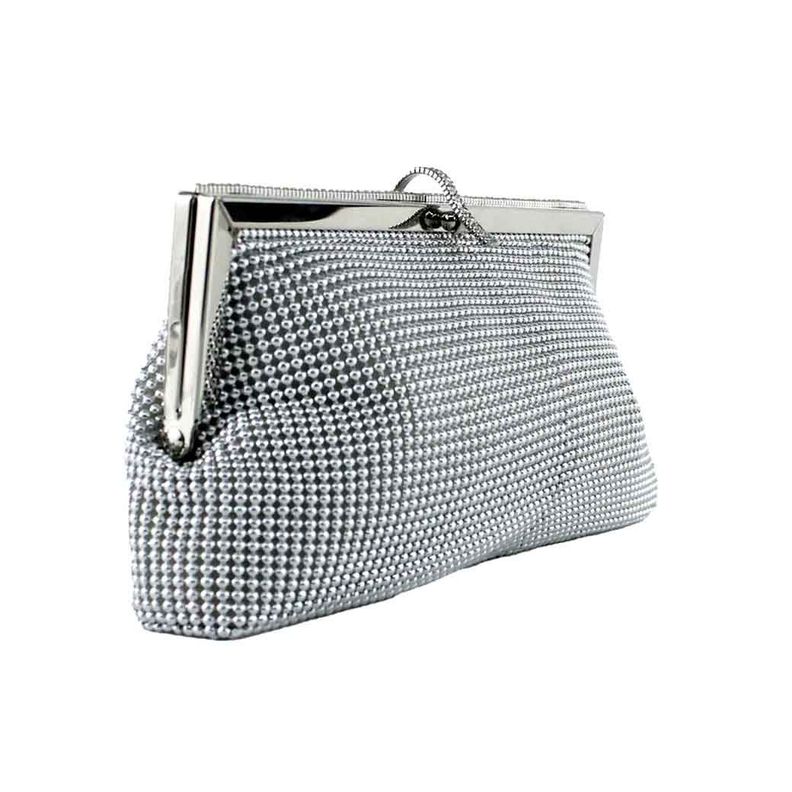 Cartera Malla de Noche Sobre 552 Mujer Plateado Mailea-1