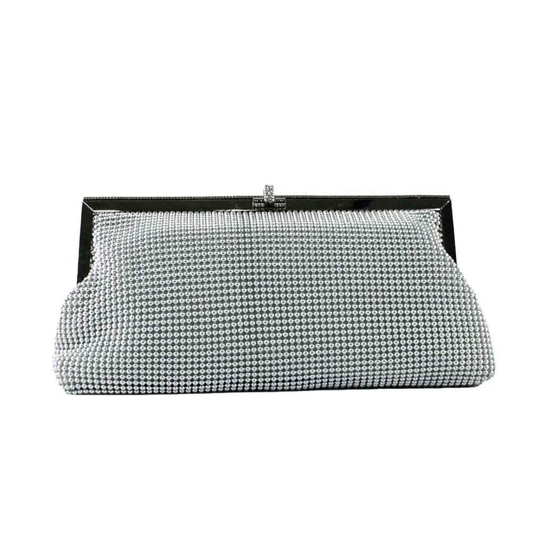 Cartera Malla de Noche Sobre 552 Mujer Plateado Mailea-2