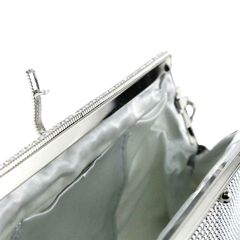 Cartera Malla de Noche Sobre 552 Mujer Plateado Mailea-4