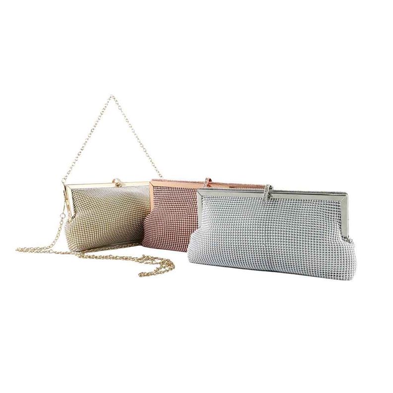 Cartera Malla de Noche Sobre 552 Mujer Plateado Mailea-5