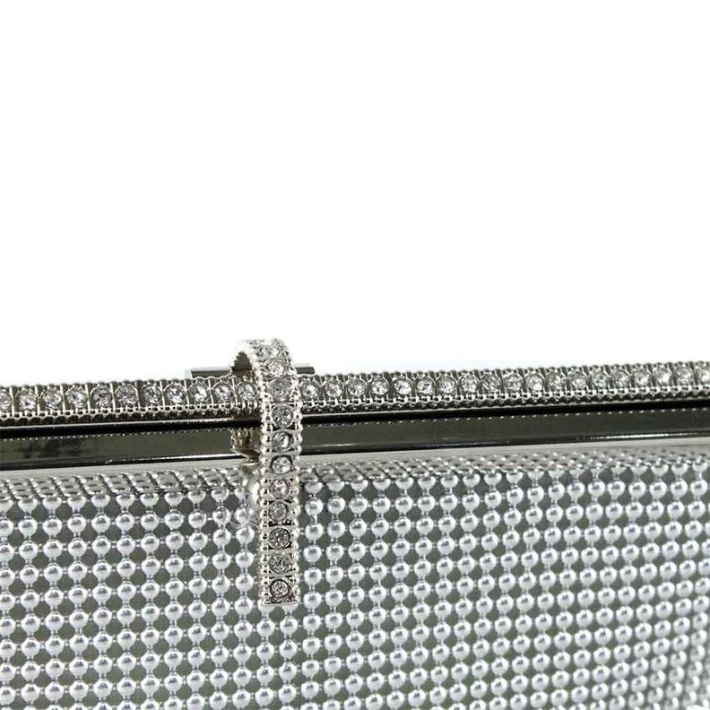 Cartera Malla de Noche Sobre 552 Mujer Plateado Mailea-6