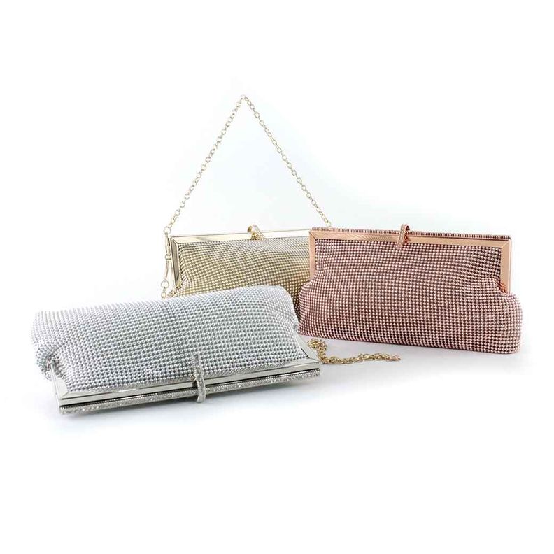 Cartera Malla de Noche Sobre 552 Mujer Plateado Mailea-7