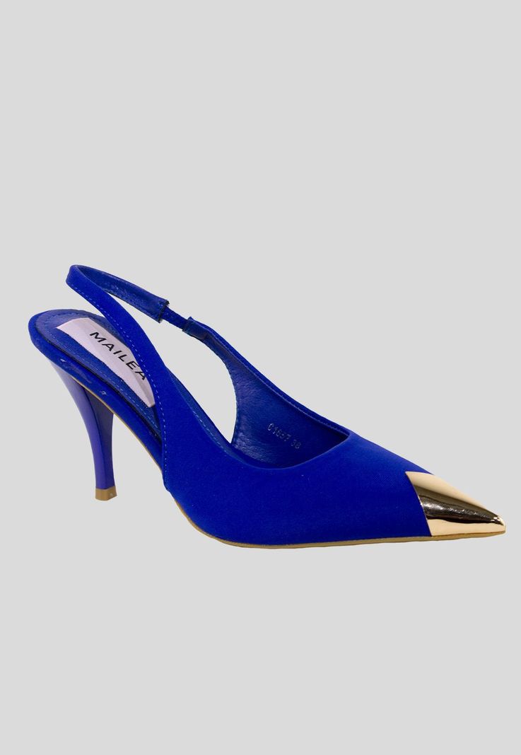 Stiletto abierto pta metal Azul-0