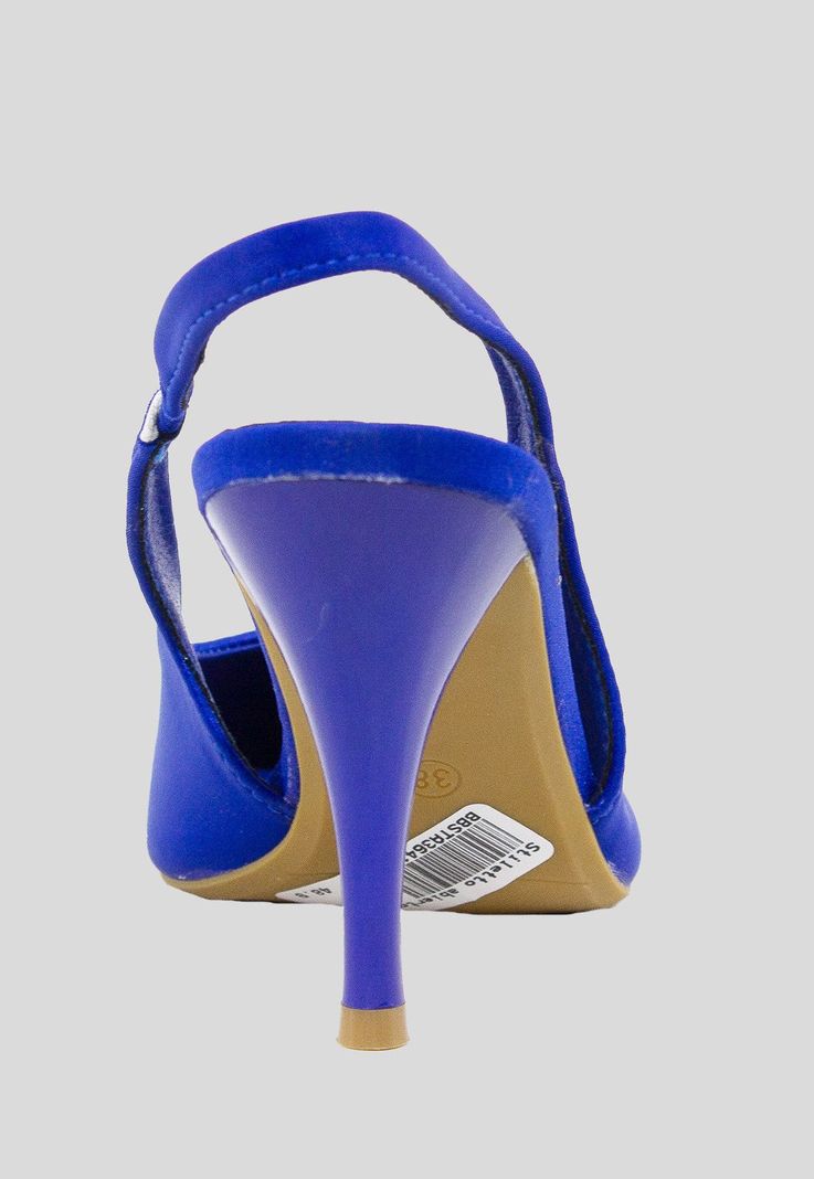 Stiletto abierto pta metal Azul-3