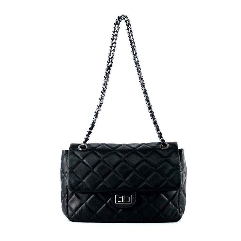 Cartera Ecocuero Acolchada 872 Mujer Negro Mailea-0