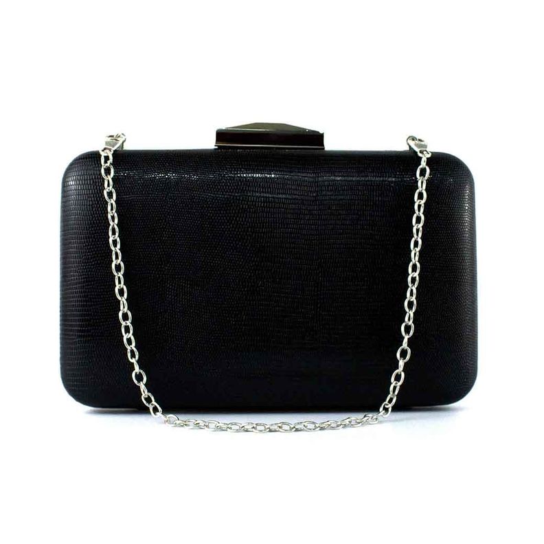 Cartera de Noche Rigida 823 Mujer Negro Mailea-0