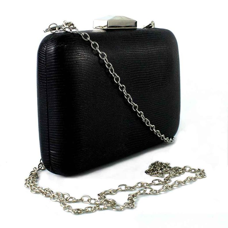 Cartera de Noche Rigida 823 Mujer Negro Mailea-1