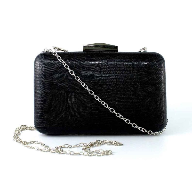 Cartera de Noche Rigida 823 Mujer Negro Mailea-3