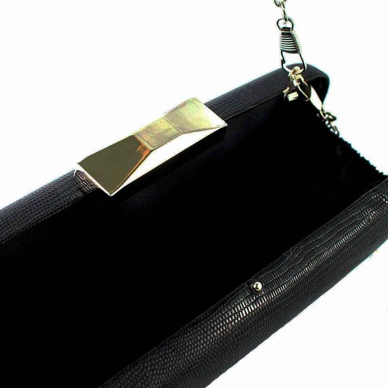 Cartera de Noche Rigida 823 Mujer Negro Mailea-4
