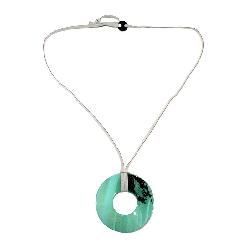Collar Circulo Acrilico Verde