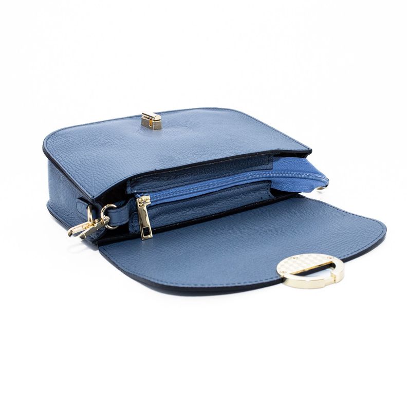 Cartera Cuero con Círculo Metálico Jeans-3