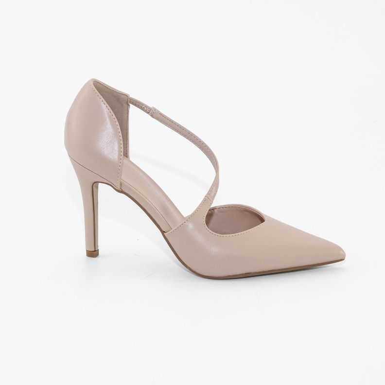 Stiletto Cerrado Correa Frontal Nude Mailea-0
