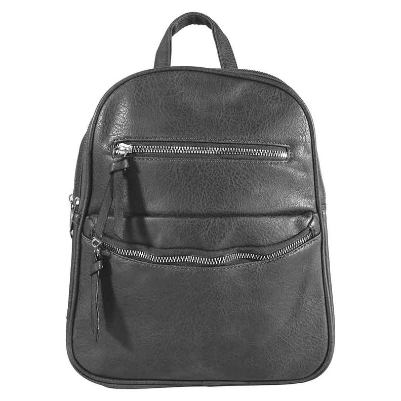 Mochila Lisa Doble Cierre Gris