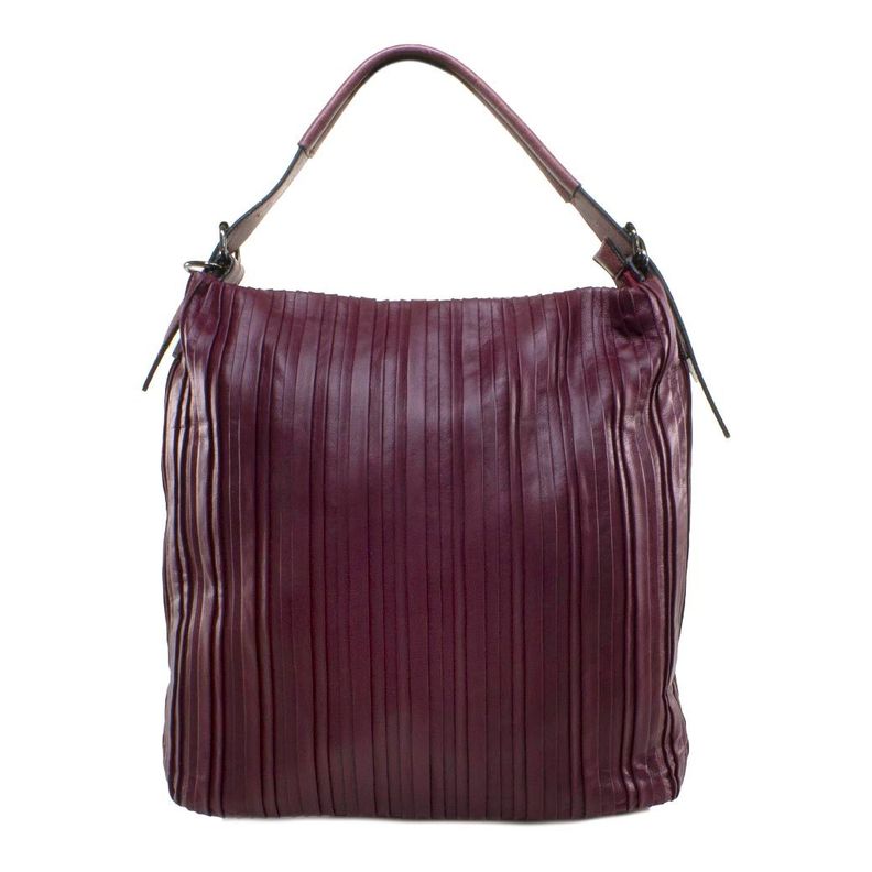 Cartera Con Cortes Verticales Burdeo