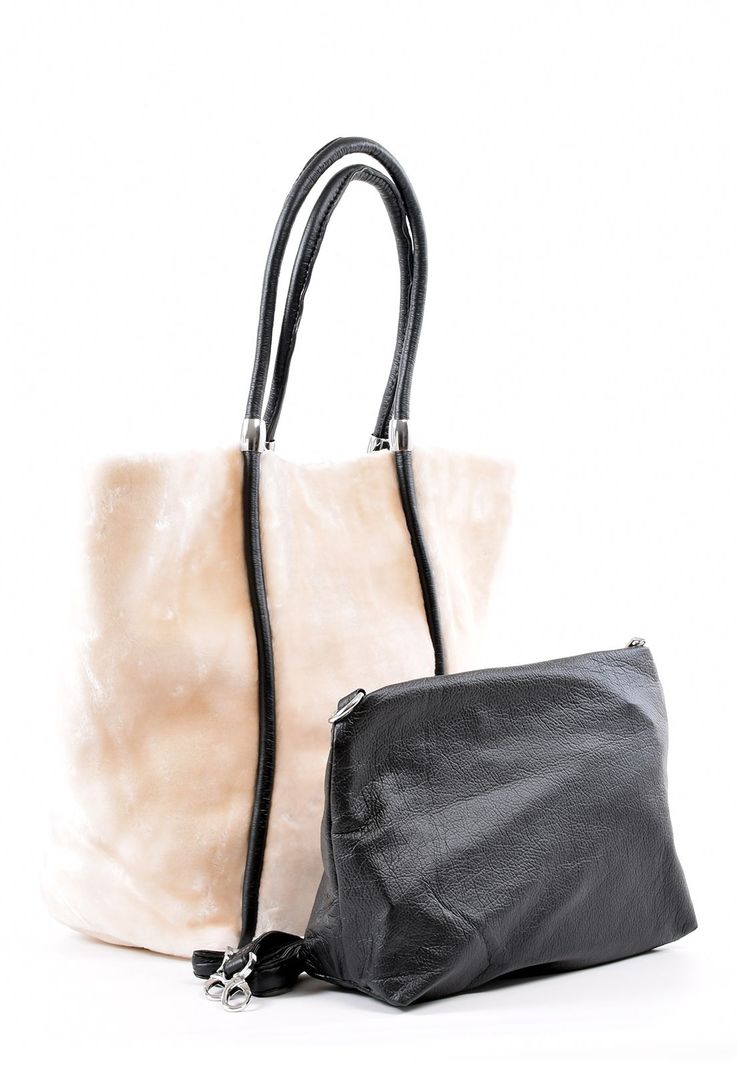 Cartera Full Pelo 2 Manillas Blanco-1
