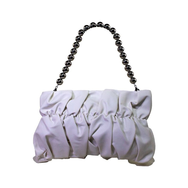 Cartera acolchada c/manilla Blanco