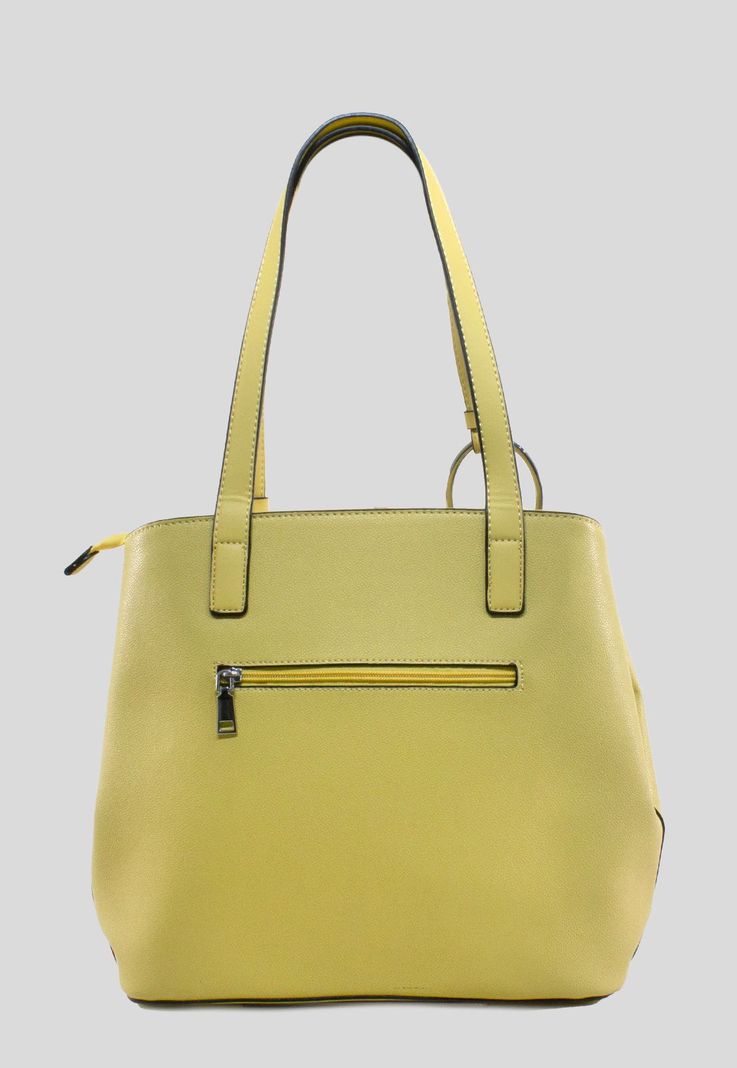 Cartera Correa Y Argolla Amarillo-2
