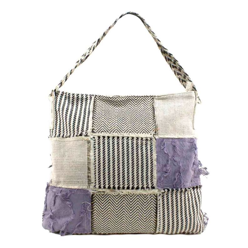Cartera Patch Cuadrados Lila