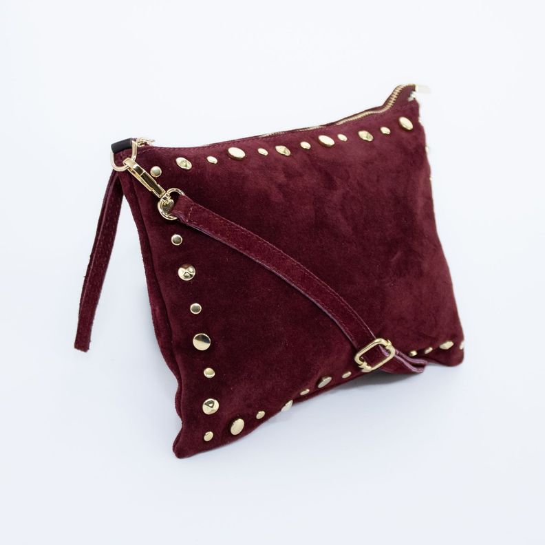 Bandolera Mailea reno con remaches Burdeo-1