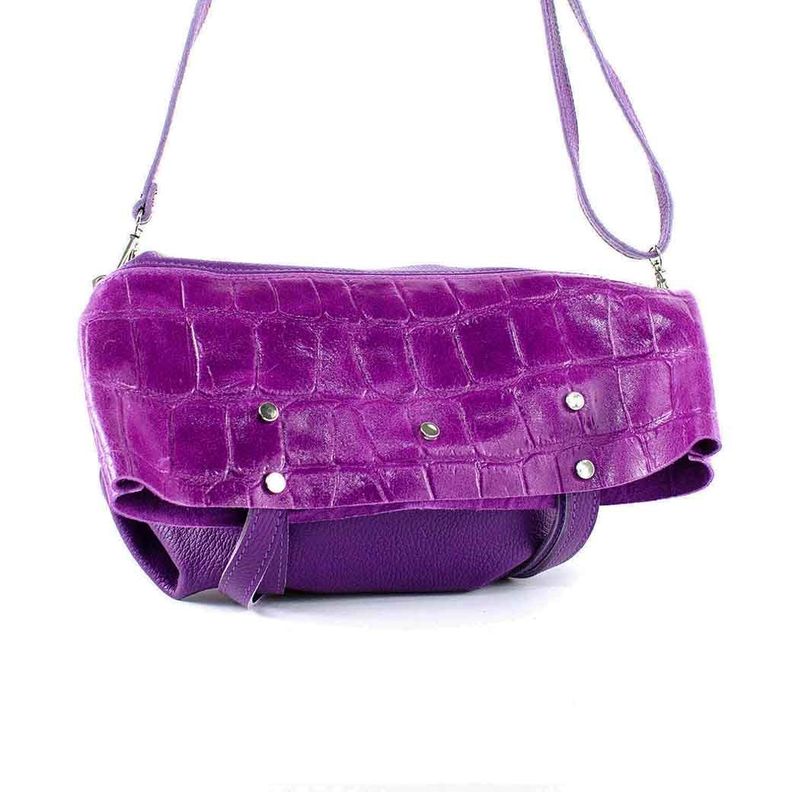 Cartera de Cuero Coco Broche 743 Mujer Morado Mailea-5