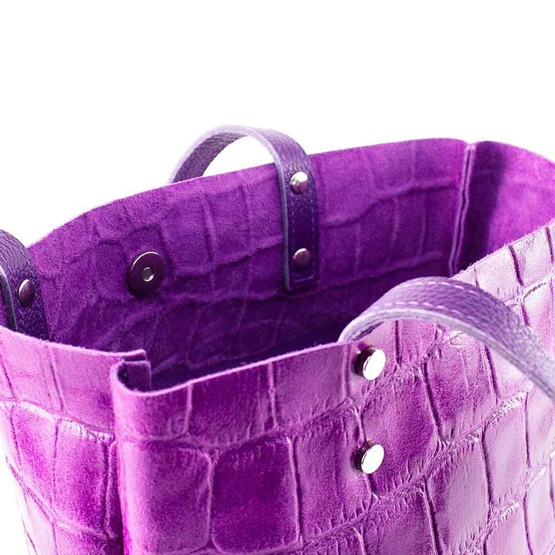 Cartera de Cuero Coco Broche 743 Mujer Morado Mailea-6