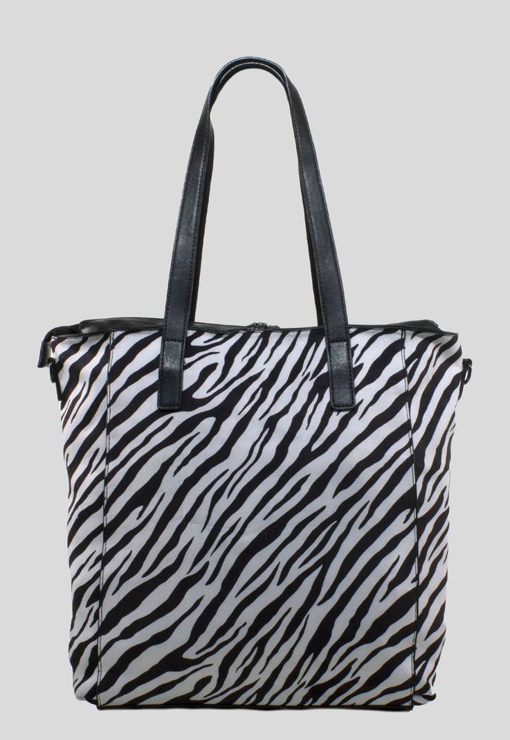 Cartera Grande Lazo Cebra Blanco-2