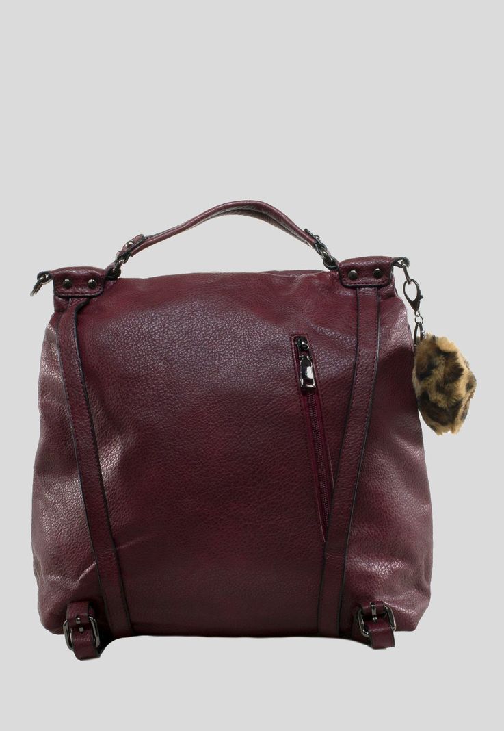 Mochila Grande Patchwork  Burdeo-2