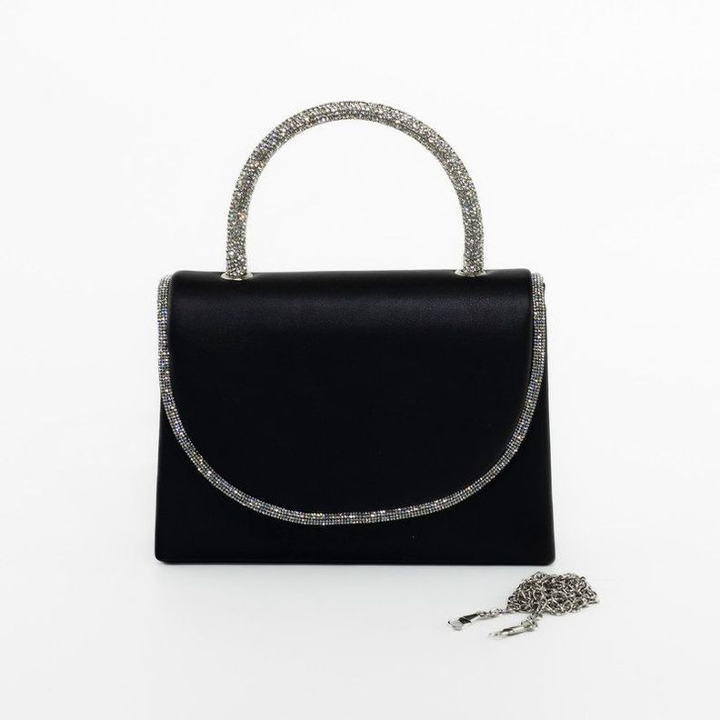 Cartera noche ribete strass