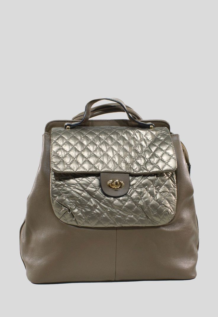 Mochila Grande acolchada Taupe-0