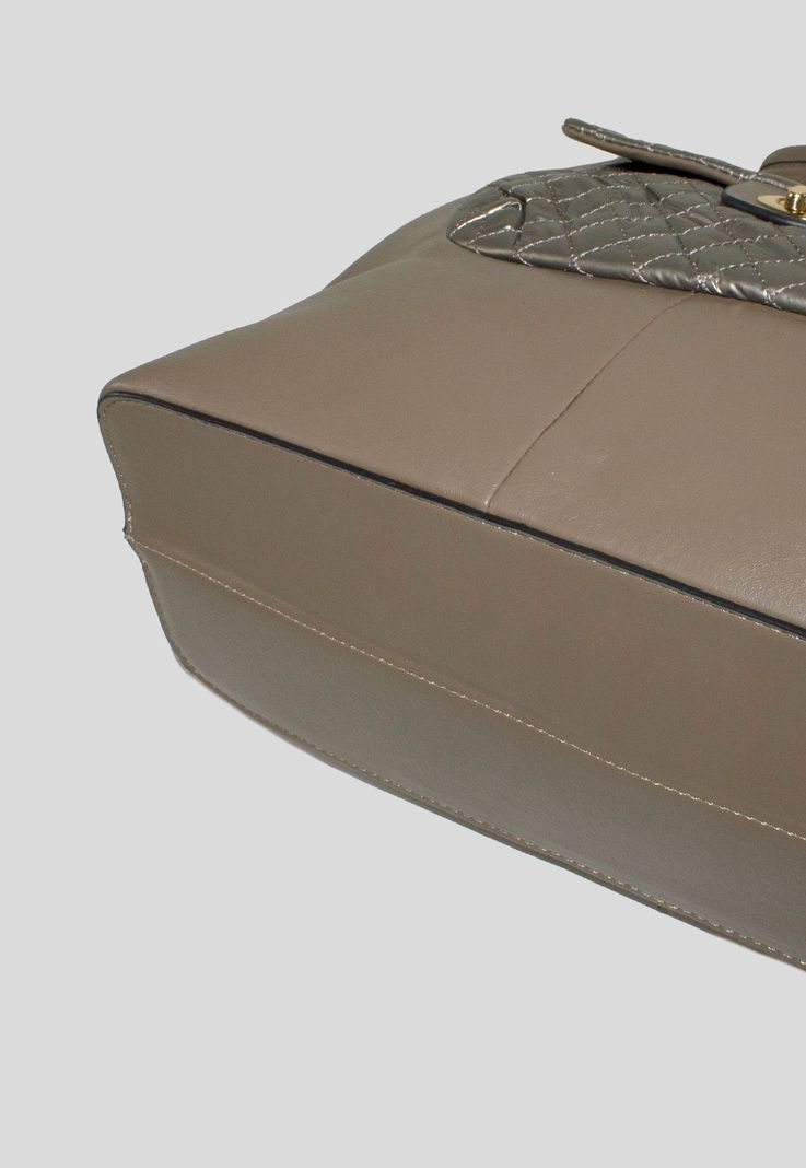 Mochila Grande acolchada Taupe-4
