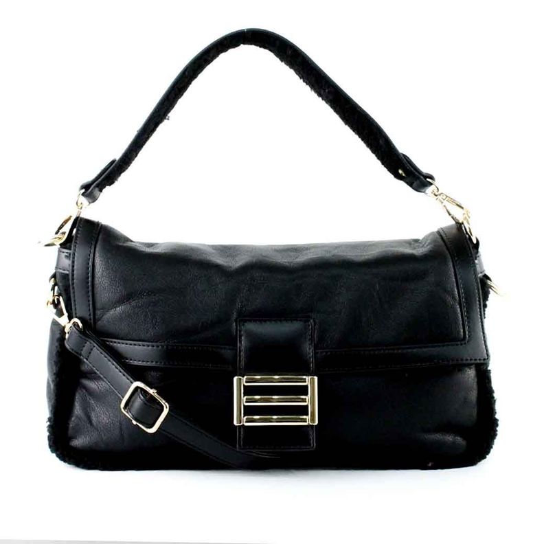 Cartera Ecocuero Alargada 746 Mujer Negro Mailea-0