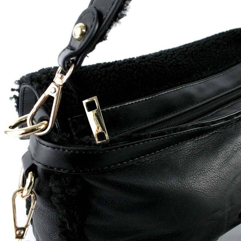 Cartera Ecocuero Alargada 746 Mujer Negro Mailea-3